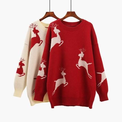 Pullover Winter Lockerer Weihnachtspullover