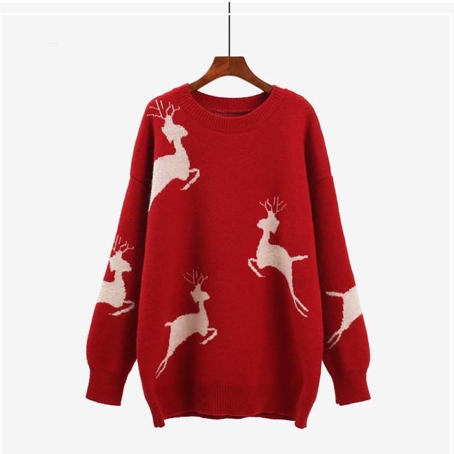 Pullover Winter Lockerer Weihnachtspullover