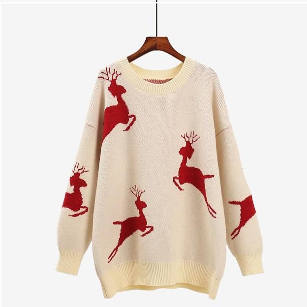 Pullover Winter Lockerer Weihnachtspullover