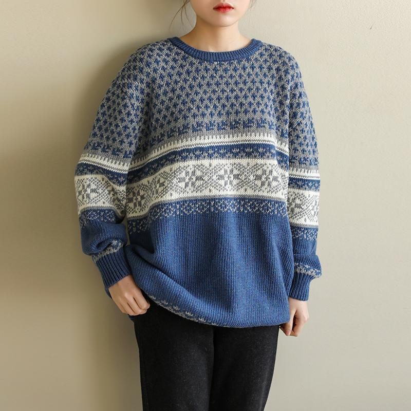 Vielseitiger Freizeit-retro-pullover