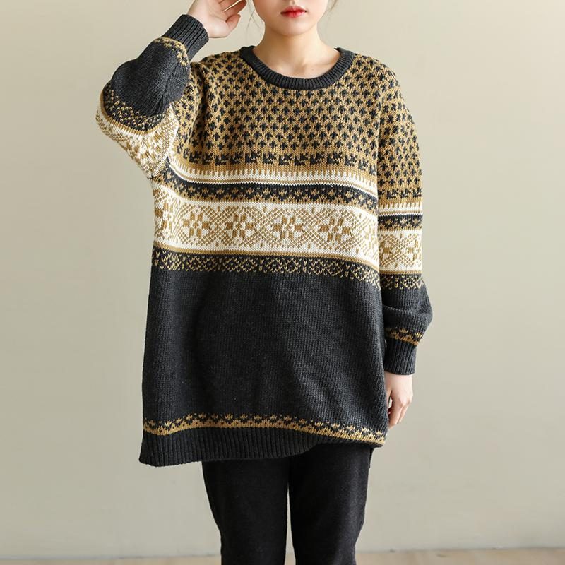 Vielseitiger Freizeit-retro-pullover