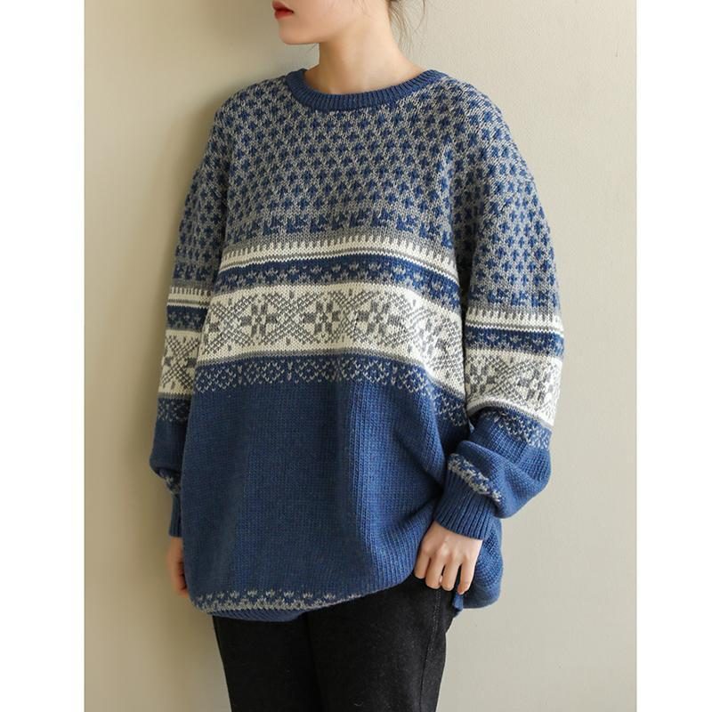 Vielseitiger Freizeit-retro-pullover