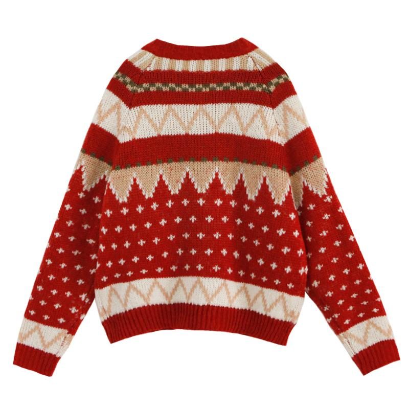 Weihnachts-retro-all-match-dicke Strickjacke