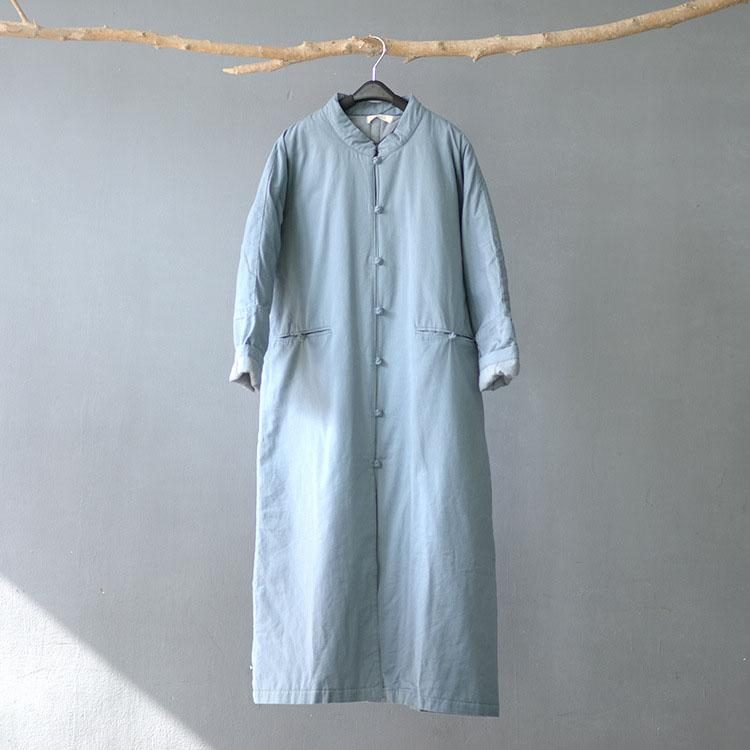 Dicker Trenchcoat Im Chinesischen Retro-stil Mit Stehkragen