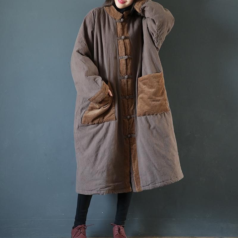 East Style Buckle Cotton Kleidung Cotton Gown National Style Coat