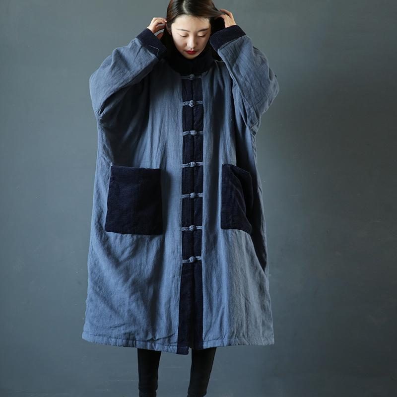 East Style Buckle Cotton Kleidung Cotton Gown National Style Coat