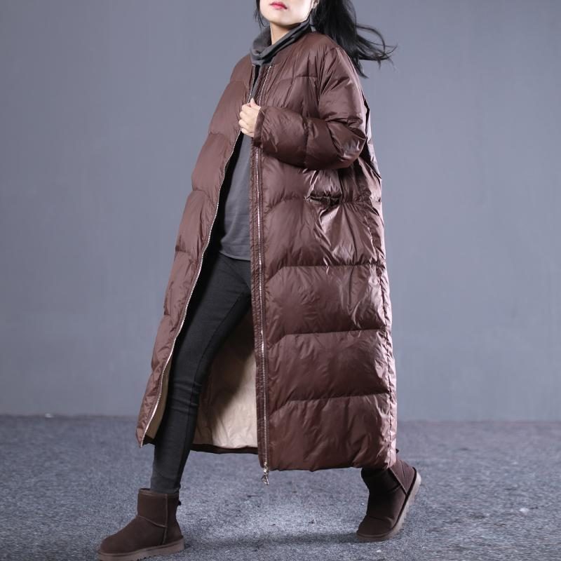 Weit Geschnittene Winterjacke Mit Langem Schnitt