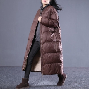 Weit Geschnittene Winterjacke Mit Langem Schnitt