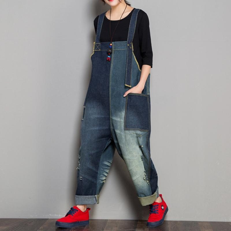 Denim Herbst Retro Passender Overall