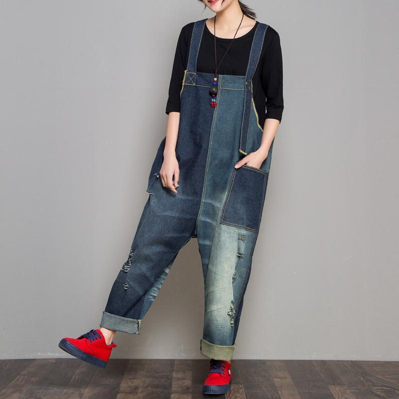 Denim Herbst Retro Passender Overall