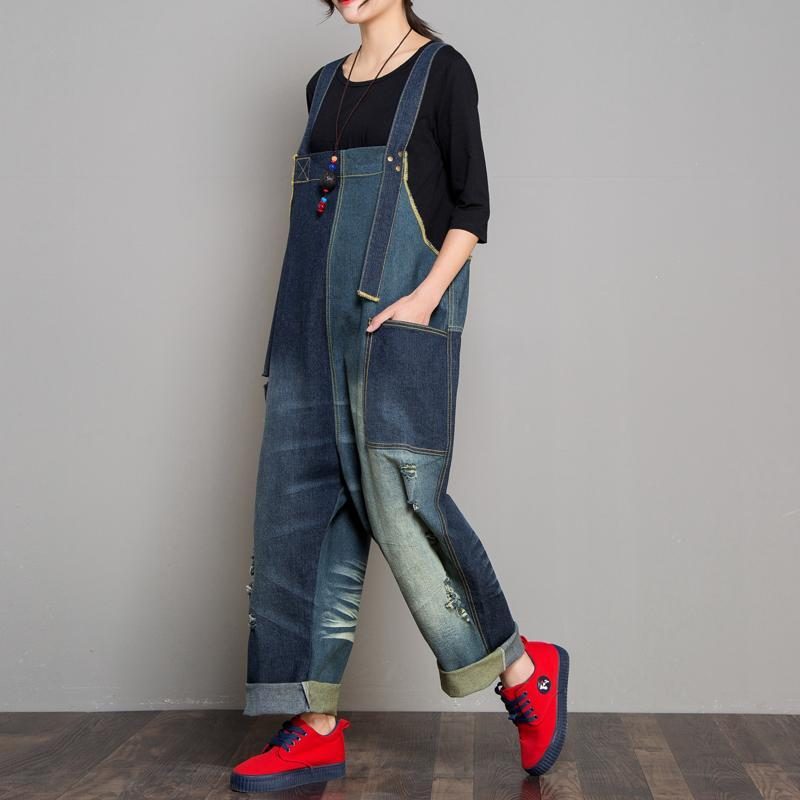 Denim Herbst Retro Passender Overall