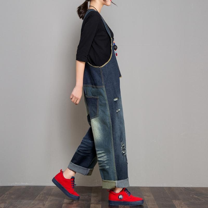 Denim Herbst Retro Passender Overall