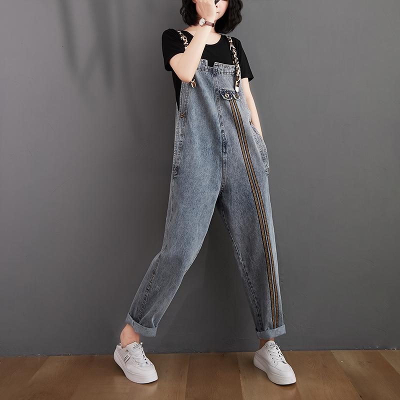 Frauen-retro-loser Herbst-denim-overall