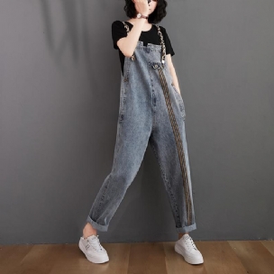 Frauen-retro-loser Herbst-denim-overall