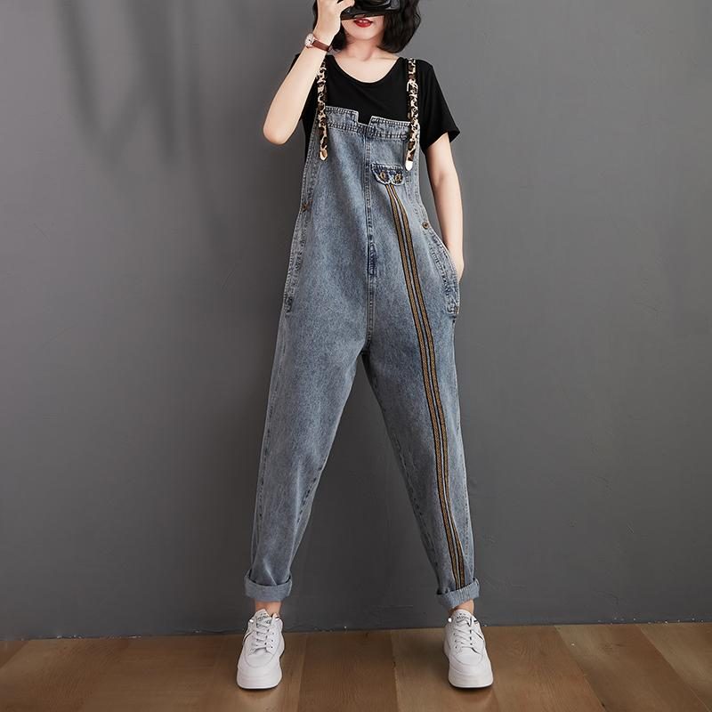 Frauen-retro-loser Herbst-denim-overall