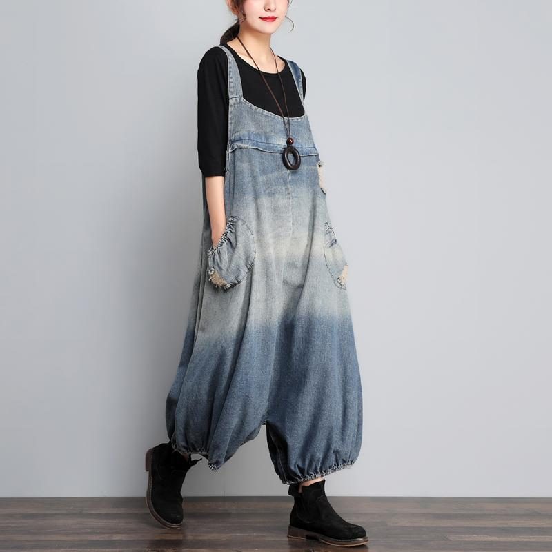 Herbstlicher Vintage-denim-overall In Lockerer Größe