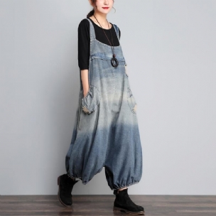 Herbstlicher Vintage-denim-overall In Lockerer Größe