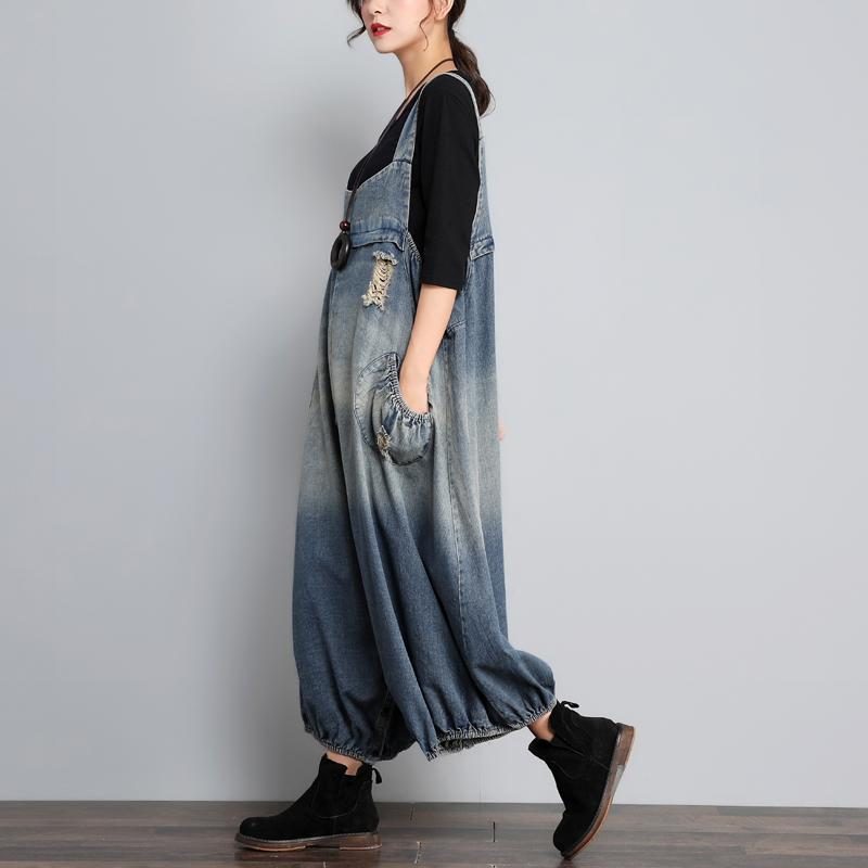 Herbstlicher Vintage-denim-overall In Lockerer Größe