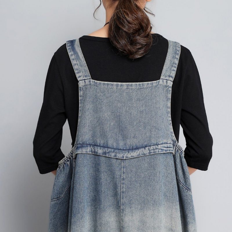 Herbstlicher Vintage-denim-overall In Lockerer Größe