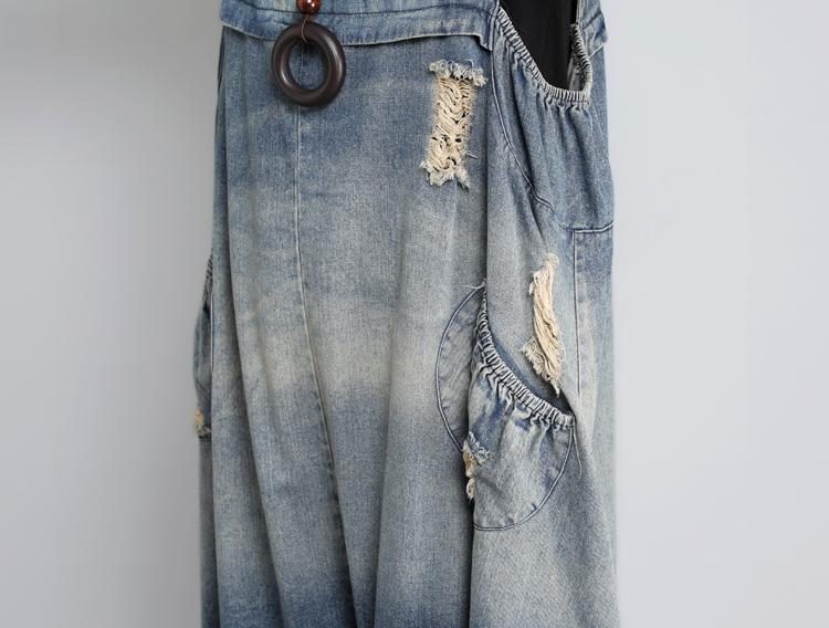 Herbstlicher Vintage-denim-overall In Lockerer Größe