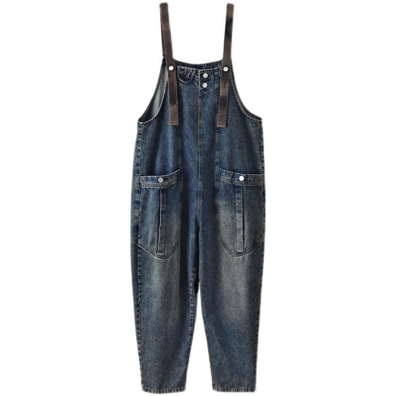 Lockere Denim-overalls Lässiger Overall