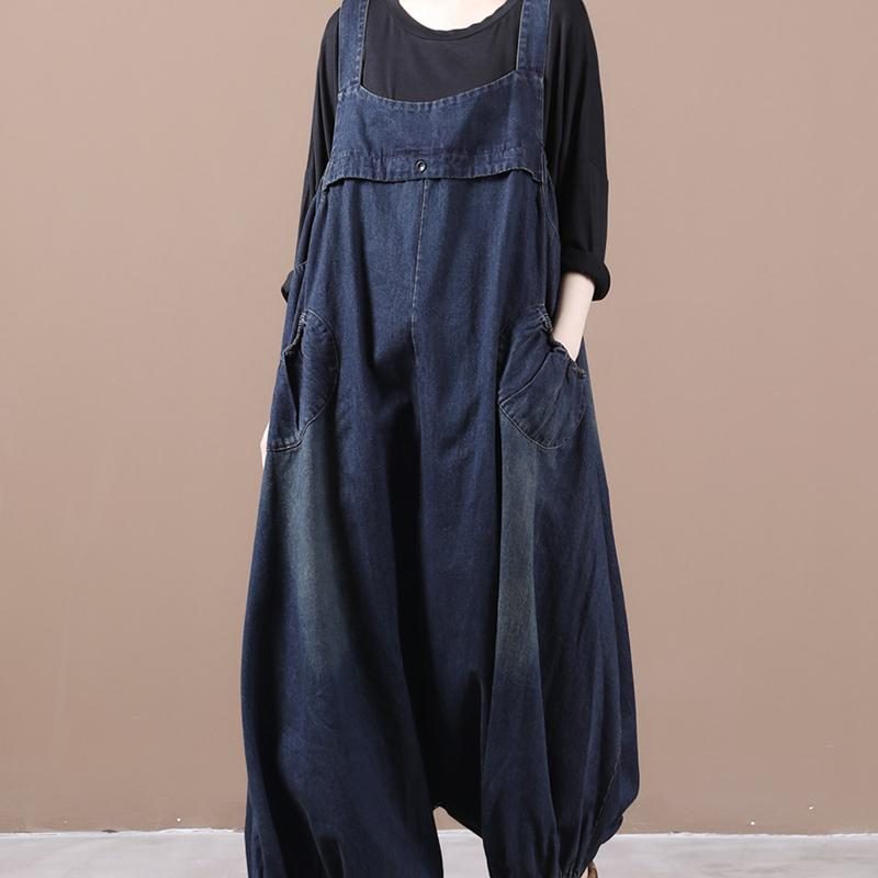 Lockerer Denim-jumpsuit