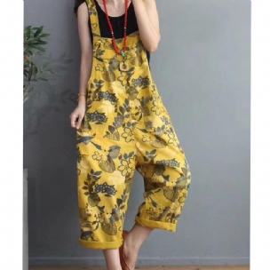 Loser Damen-overall Mit Retro-print In Übergröße