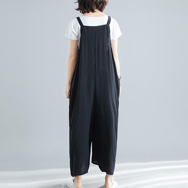 Sommer Solide Single Button Casual Loose Jumpsuits Für Frauen