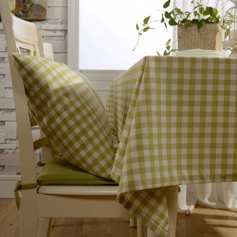 Baumwoll-leinen-tea-plaid-tischdecke Ländliche Rechteckige Tischdecke