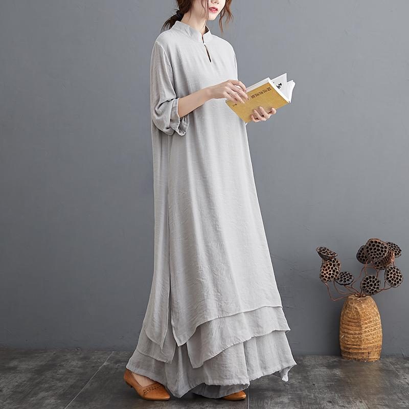 Herbst Plus Size Long Shirt Loose Pants Set