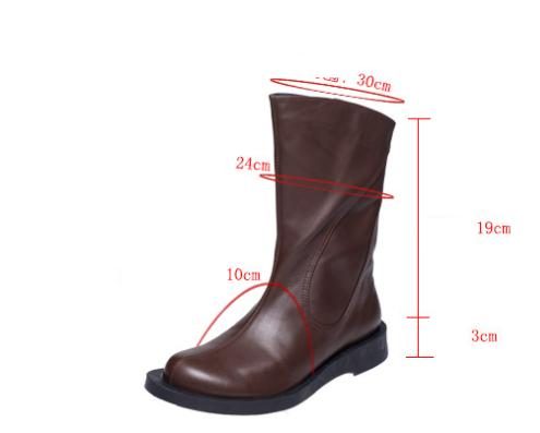 British Style Mid-tube Short Boots Reiterstiefel Martin Boots