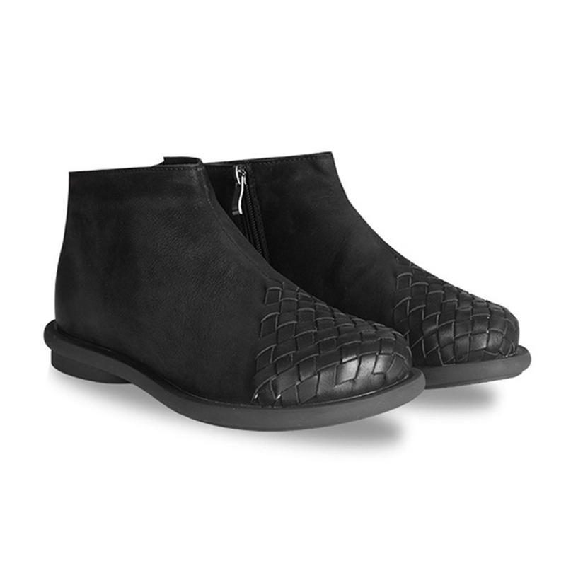 Damen-retro-rundkappen-modestiefel