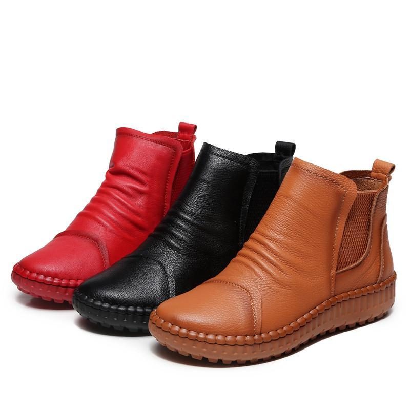 Flache Stiefel Mit Weichem Boden Für Herbst-winter-damen