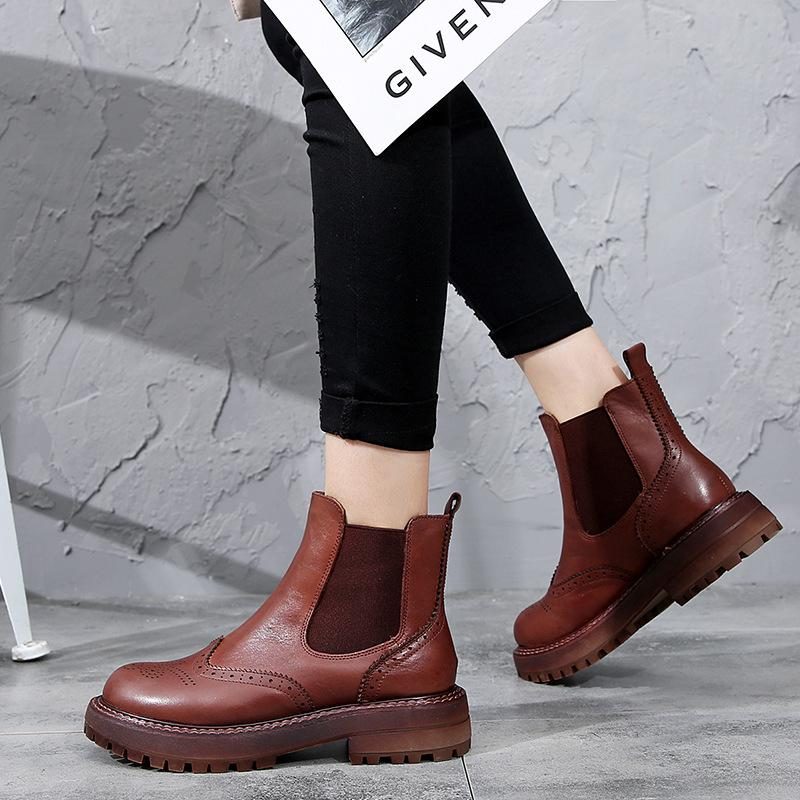 Frauen-herbst-winter-leder-rundkopf-retro-stiefel