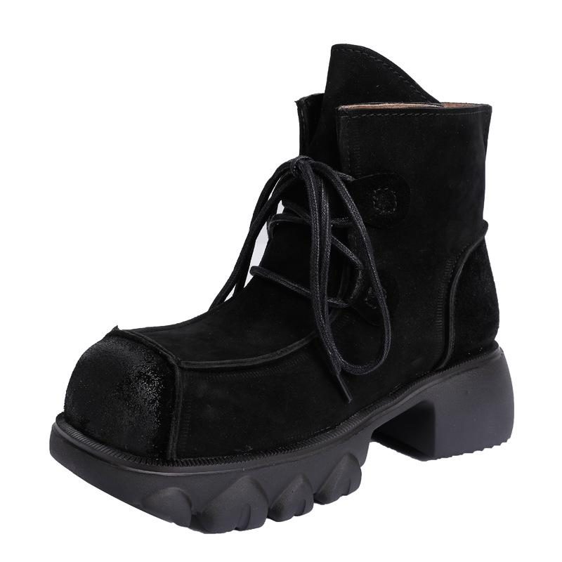 Herbst-winter-retro-handgefertigte Freizeitstiefel Aus Leder