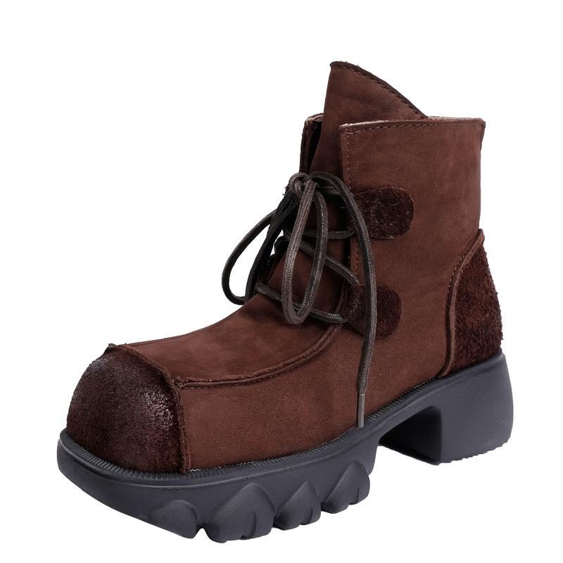 Herbst-winter-retro-handgefertigte Freizeitstiefel Aus Leder