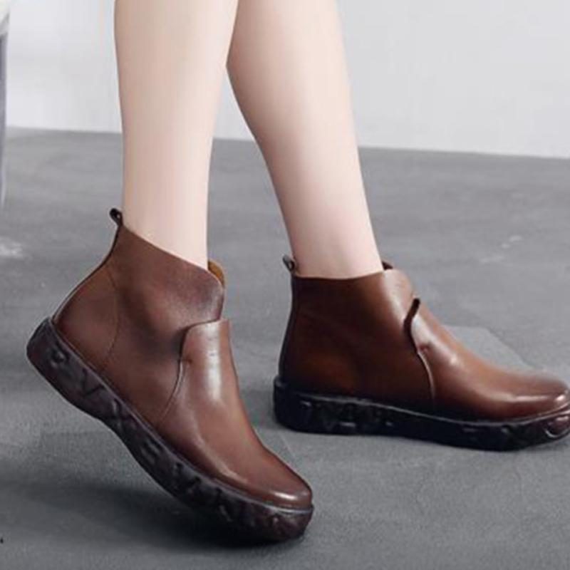 Knöchelhohe Retro-stiefeletten Für Damen