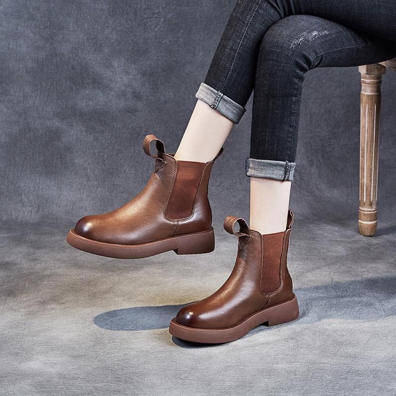 Lässige Chelsea Boots Aus Leder