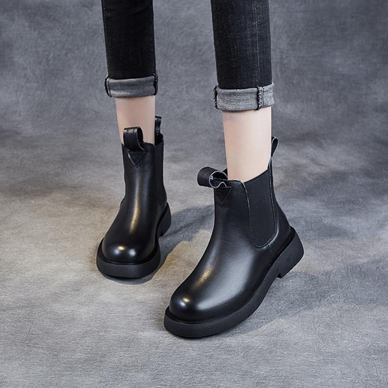 Lässige Chelsea Boots Aus Leder