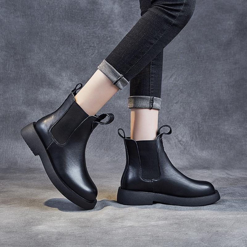 Lässige Chelsea Boots Aus Leder