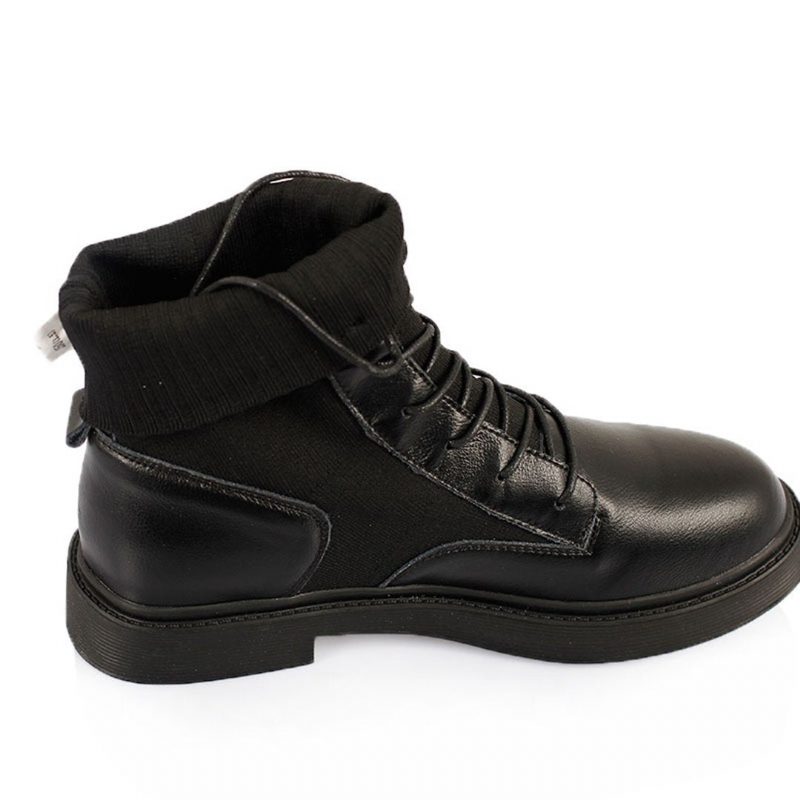 Leder Getäfelte Martin-stiefel 40-43