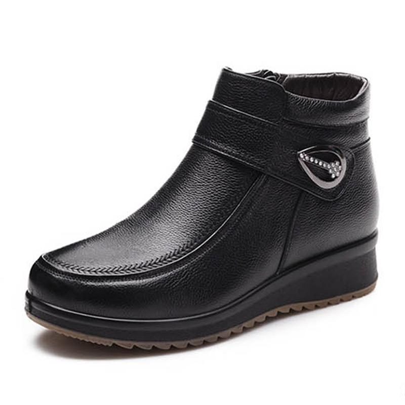 Rutschfeste Baumwollstiefel Aus Leder 34-43