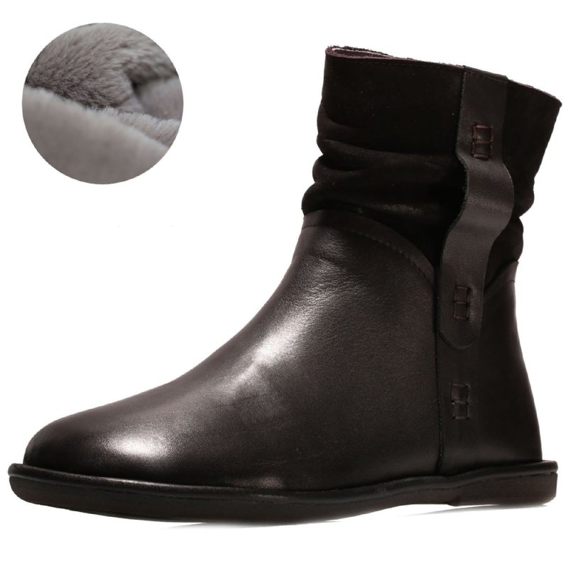 Solide Handgefertigte Retro-damenstiefel Aus Leder