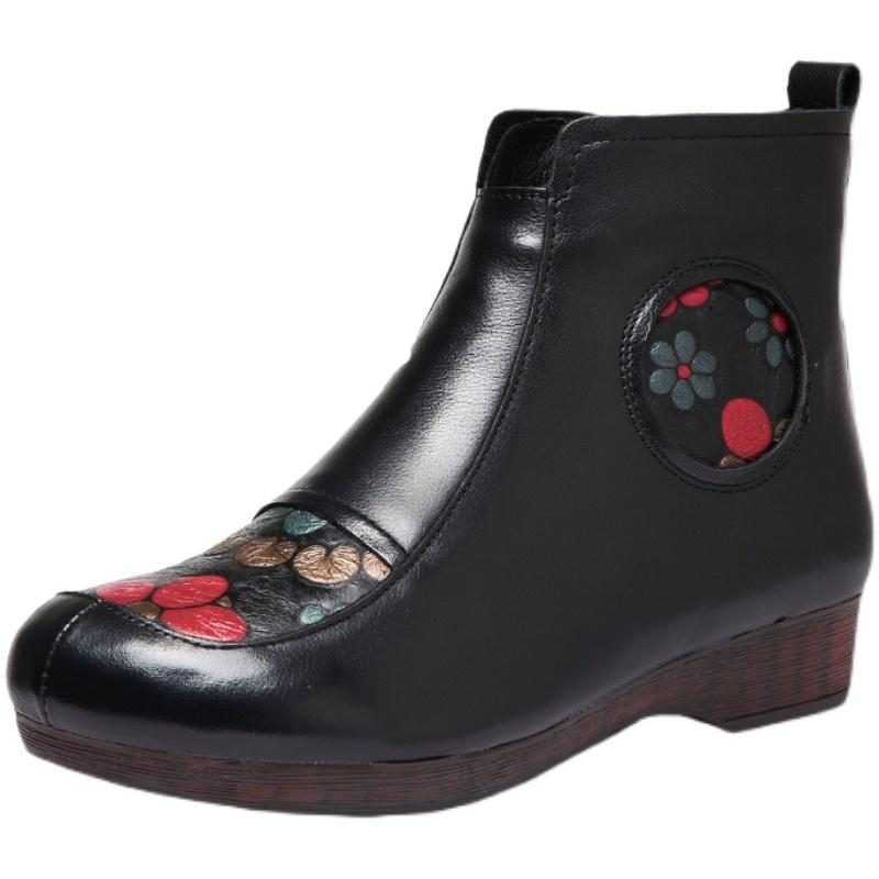 Winter-retro-blumen-rundkopf-lederstiefeletten