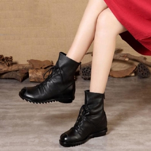 Winter-retro-leder-samt-kurzstiefel