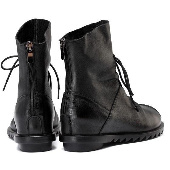 Winter-retro-leder-samt-kurzstiefel