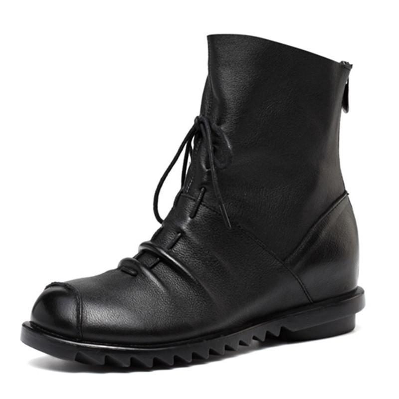 Winter-retro-leder-samt-kurzstiefel