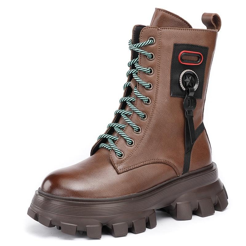 Winter-vintage-plüsch-leder-plateau-freizeitstiefel