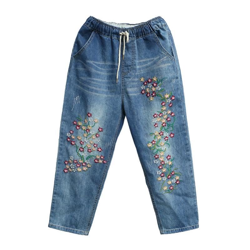 Denim Retro-stickerei Ethnische Jeans