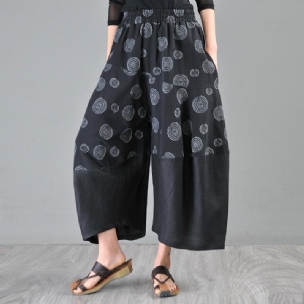 Frühling Sommer Baumwolle Leinen Casual Cropped Loose Pants